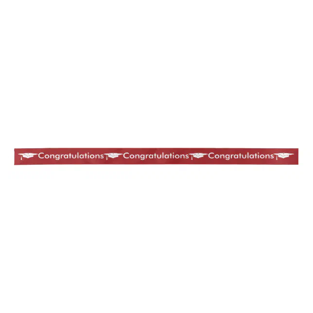 Graduation - Congratulations - Ribbon - Grad Red | Zazzle