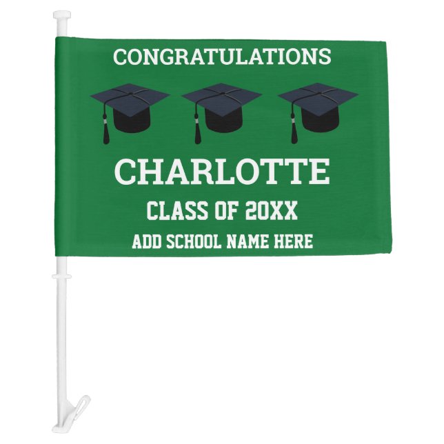 Graduation Congratulations School Graduate Car Flag (Front)
