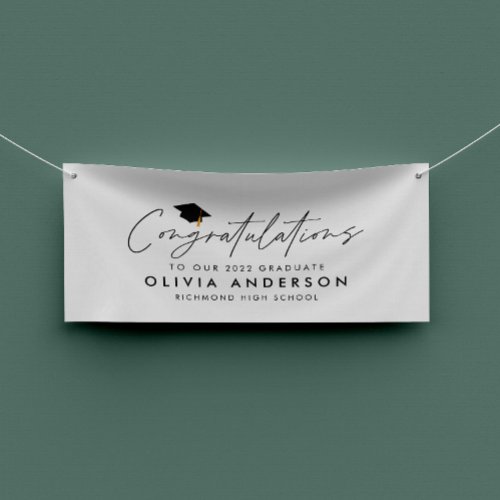 Graduation congratulations simple modern script  banner