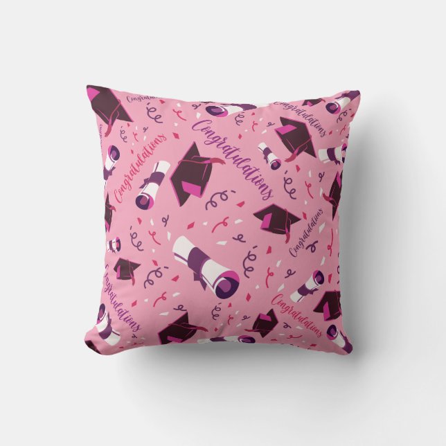 Graduation Congratulations  Throw Pillow (Front)