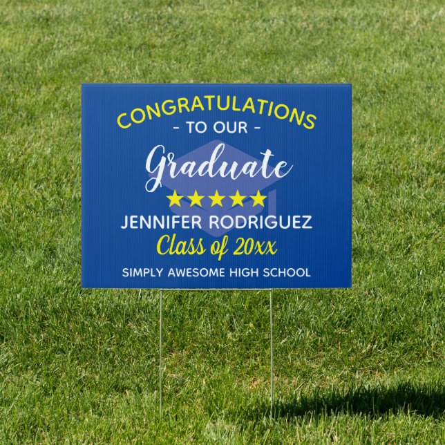 Graduation Congratulations To Our Graduate Party Sign (Insitu)