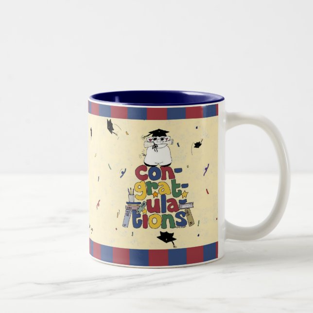 Graduation - Congratulations Two-Tone Coffee Mug (Right)