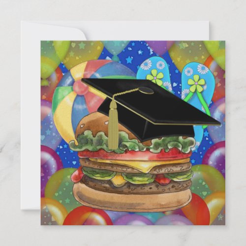 Graduation Cook Out  Party _ SRF Invitation