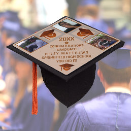 Graduation Copper 3 Photo Class Year And School Graduation Cap Topper