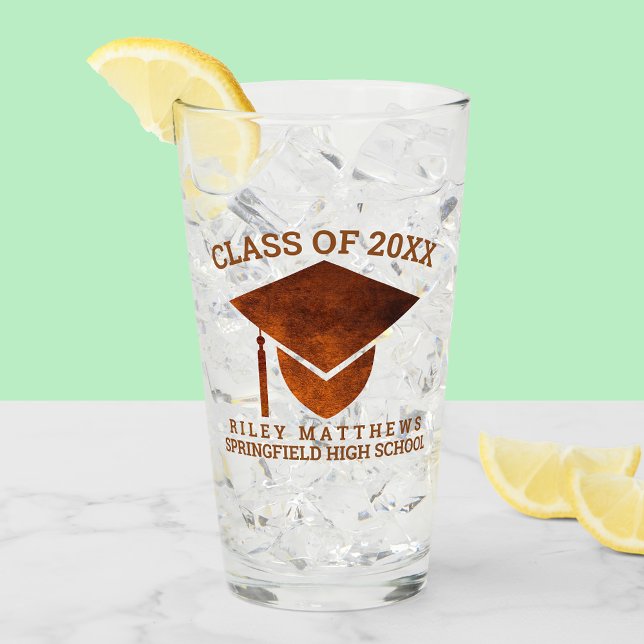 Graduation Copper Cool High School College Glass (Creator Uploaded)