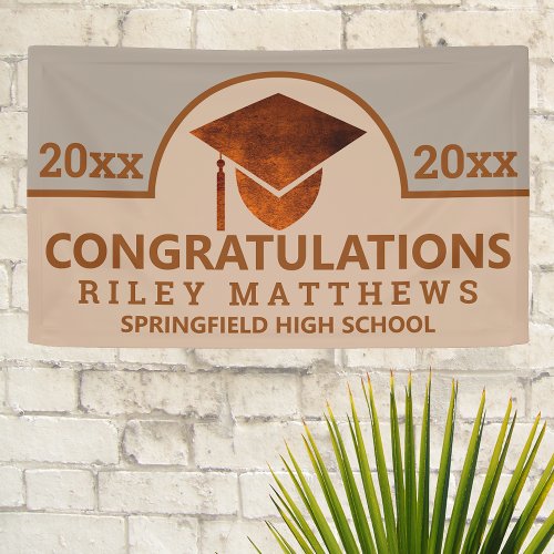 Graduation Copper Modern Congratulations Graduate Banner