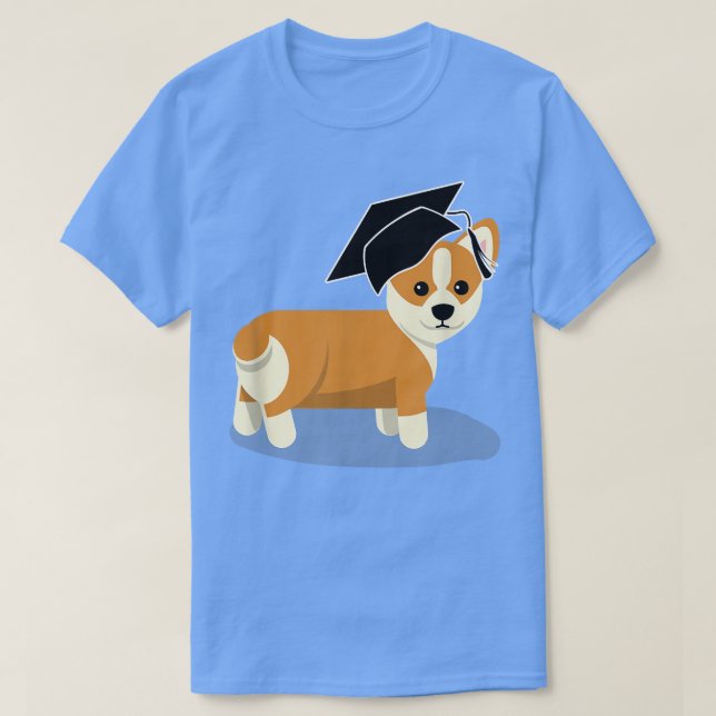 Graduation Corgi DogGraduate Graduation  T-Shirt (Design Front)