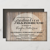 Graduation Country Wood BBQ Grad Party Invitation (Front/Back)