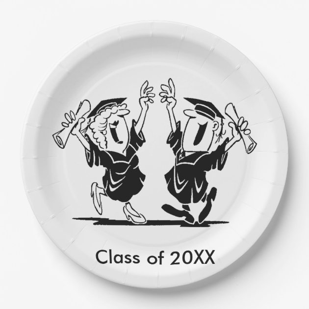 Graduation Couple Class Of 20XX Paper Plates