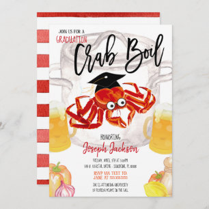 Graduation Crab Boil Invitation
