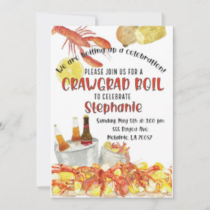 Graduation Crawfish Boil Invitation