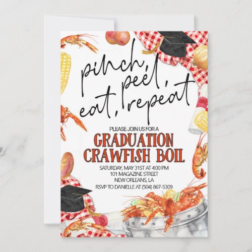 Graduation Crawfish Boil Invitation
