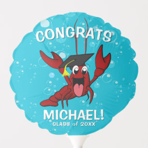Graduation Crawfish Boil Lobster Seafood Party Balloon