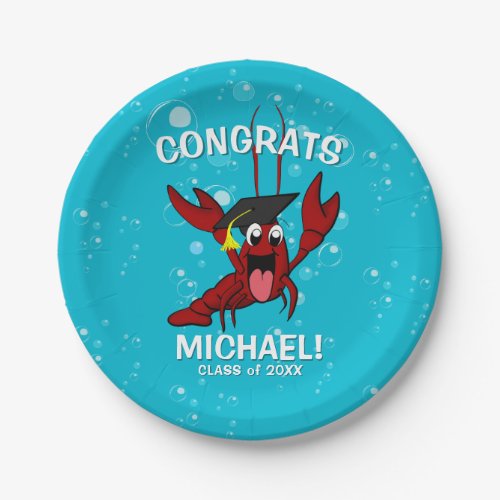 Graduation Crawfish Boil Lobster Seafood Party Paper Plates