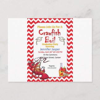 Graduation Crawfish Boil Party Invitation