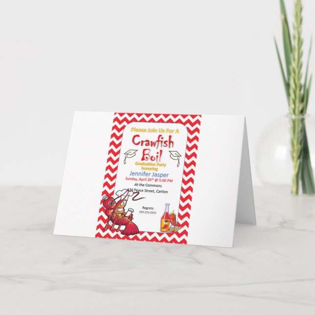 Graduation Crawfish Boil Party Invitation (Front)