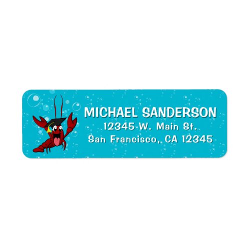 Graduation Crawfish Boil seafood Lobster Party Label