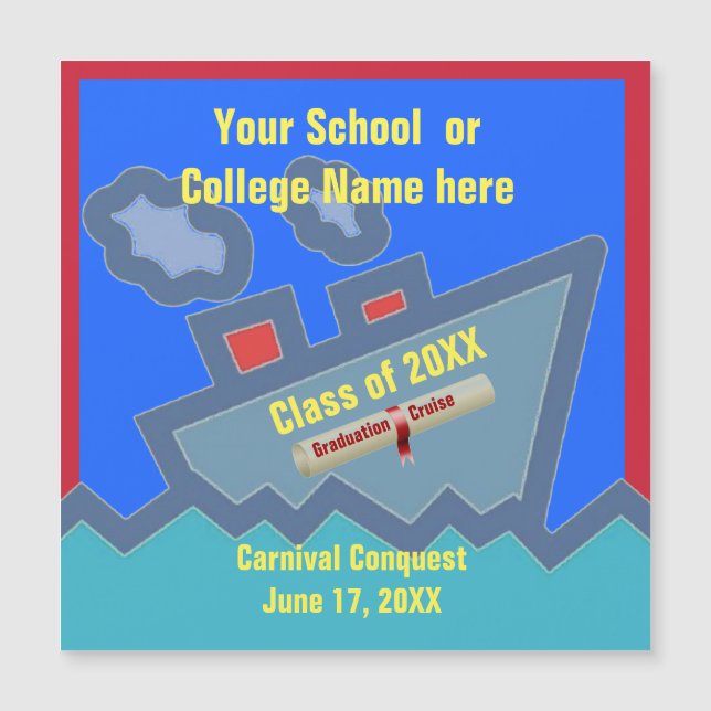 Graduation Cruise Blue Door Marker (Front)