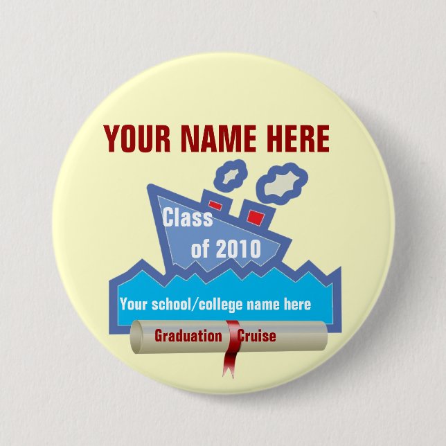 Graduation Cruise Name Pin (Front)