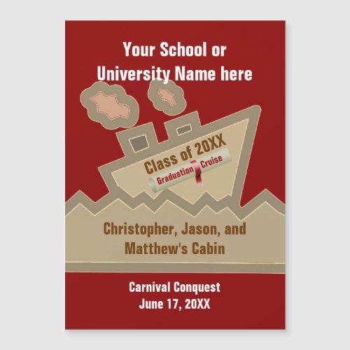 Graduation Cruise Personalized Cabin Door Sign Rd