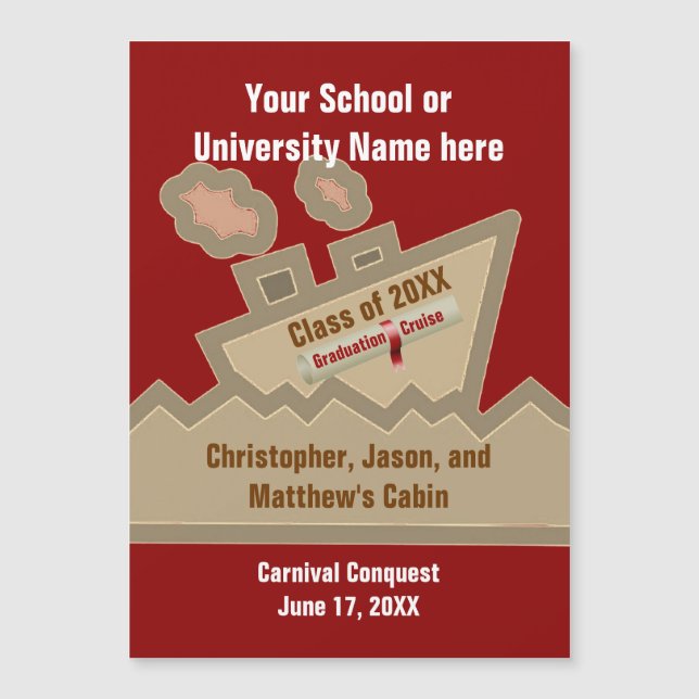 Graduation Cruise Personalized Cabin Door Sign Rd (Front)