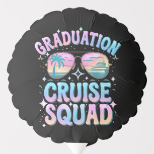 Graduation Cruise Squad Cruising Ship Retro Balloon