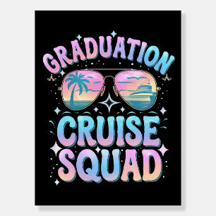 Graduation Cruise Squad Cruising Ship Retro Foam Board