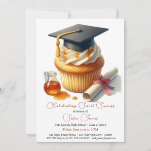 Graduation Cupcake Brunch Celebration Invitation