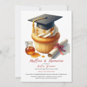 Graduation Cupcake Brunch Celebration Invitation