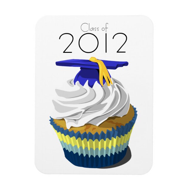 Graduation cupcake premium magnet (Vertical)