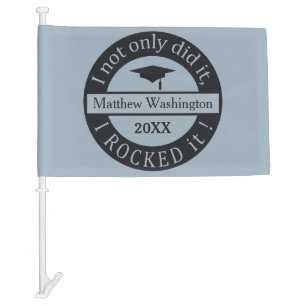 Graduation custom name & year car flag
