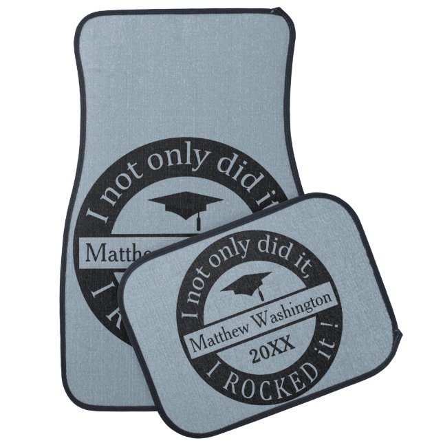 Graduation custom name & year car floor mats (Set)