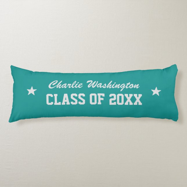 Graduation custom name, year & color body pillow (Front)