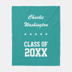 Graduation custom name, year & color fleece blanket