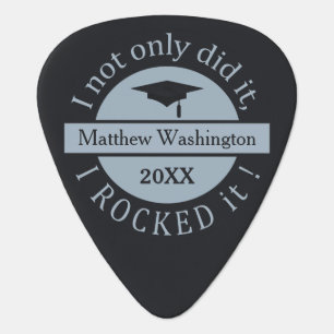 Graduation custom name & year guitar picks
