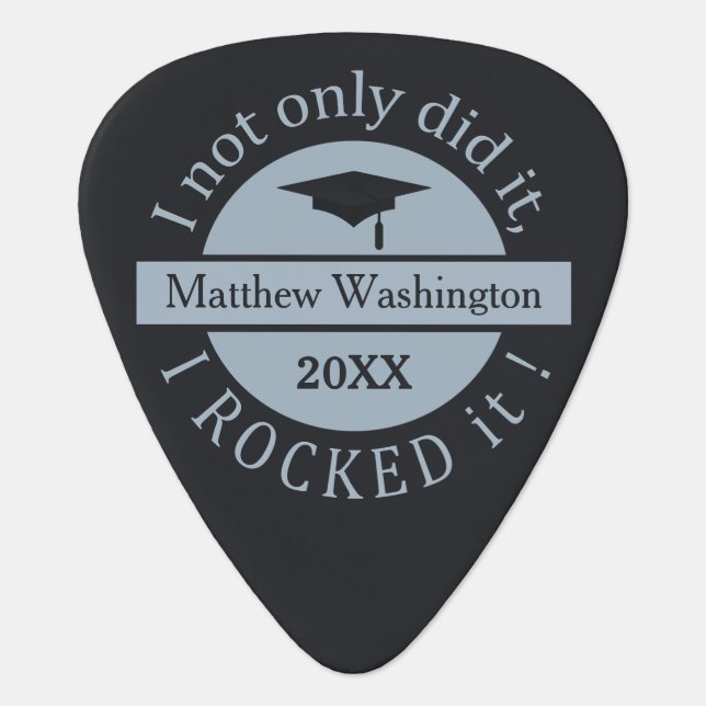 Graduation custom name & year guitar picks (Front)