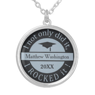 Graduation custom name & year necklace