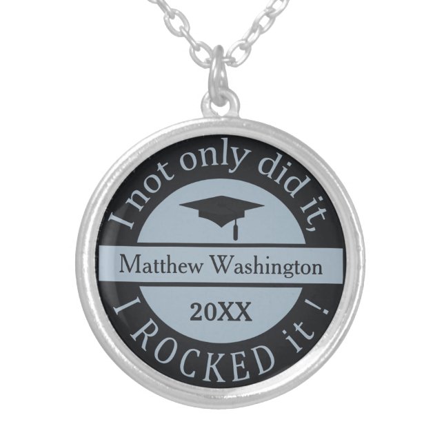 Graduation custom name & year necklace (Front)