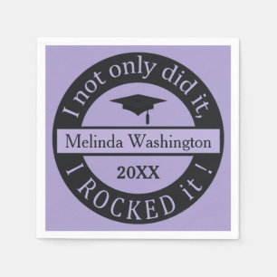 Graduation custom name & year paper napkins