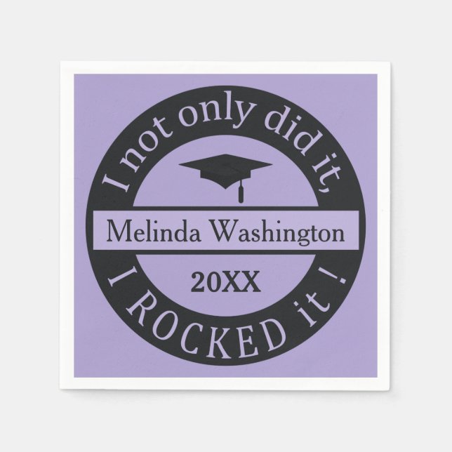 Graduation custom name & year paper napkins (Front)