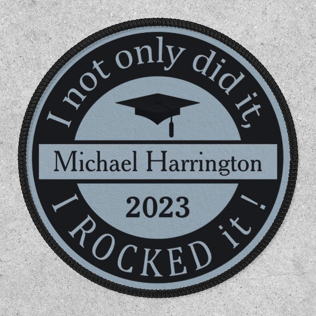 Graduation custom name & year patch (Front)