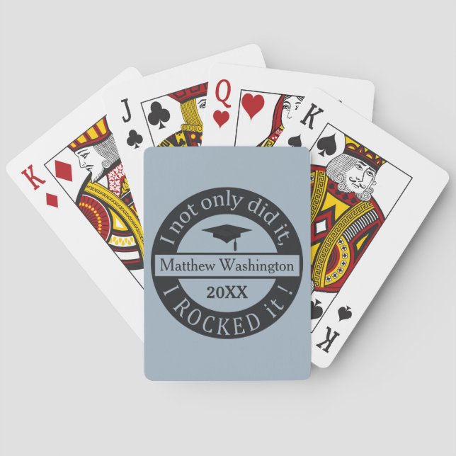 Graduation custom name & year playing cards (Back)