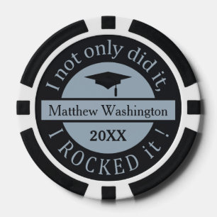 Graduation custom name & year poker chips