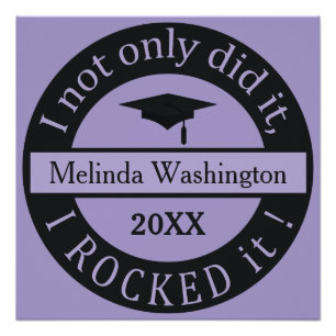 Graduation custom name & year poster