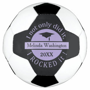 Graduation custom name & year soccer ball
