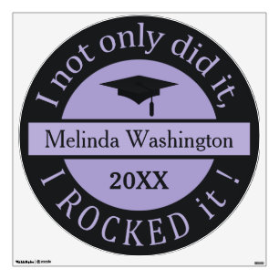 Graduation custom name & year wall decals