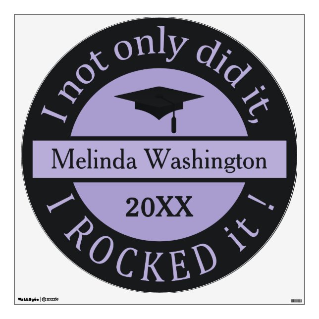 Graduation custom name & year wall decals (Front)