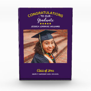 Graduation Custom Photo Congratulations Graduate Block