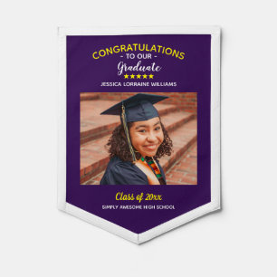 Graduation Custom Photo Congratulations Graduate Pennant