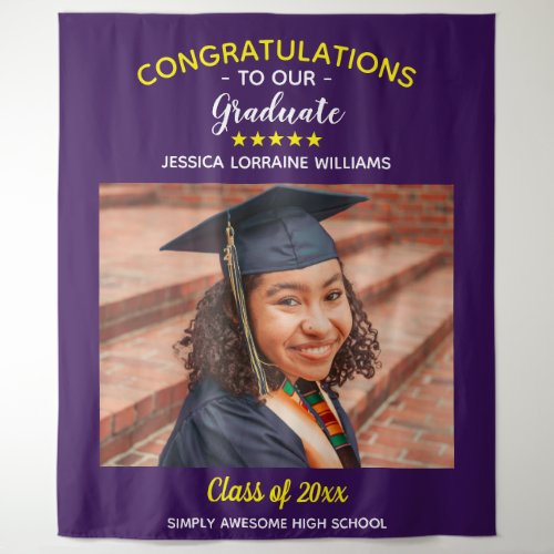 Graduation Custom Photo Congratulations Graduate Tapestry